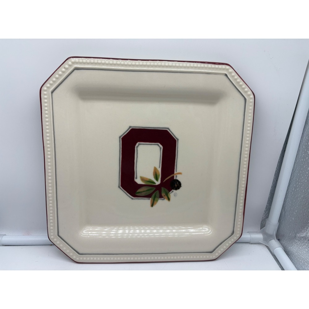 Hartstone Pottery Ohio State University Square Dinner Platter Plate No Chips 10
